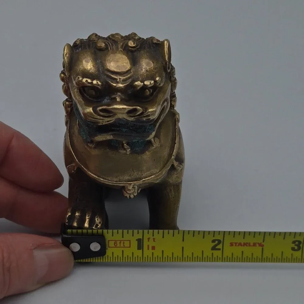 Vintage Solid‎ Brass Mini Foo Dog